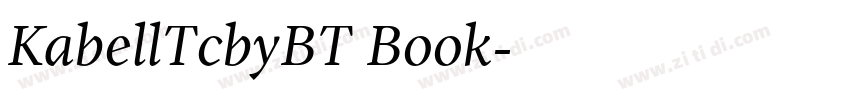 KabellTcbyBT Book字体转换